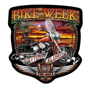 2024 Bike Week Daytona Beach Sunset Bike Shield Sticker