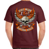 2024 Bike Week Daytona Beach Orange Skull Wings T-Shirt