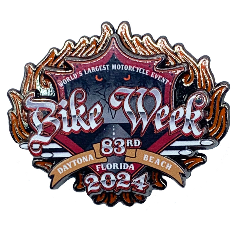 2024 Bike Week Daytona Beach Official Logo Pin Biker Life Clothing