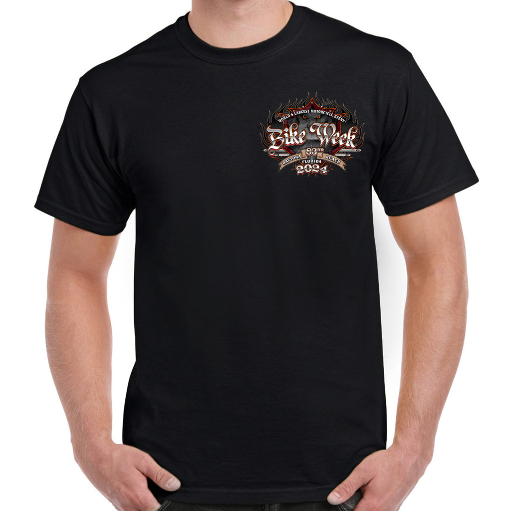 2024 Bike Week Daytona Beach Official Logo T-Shirt