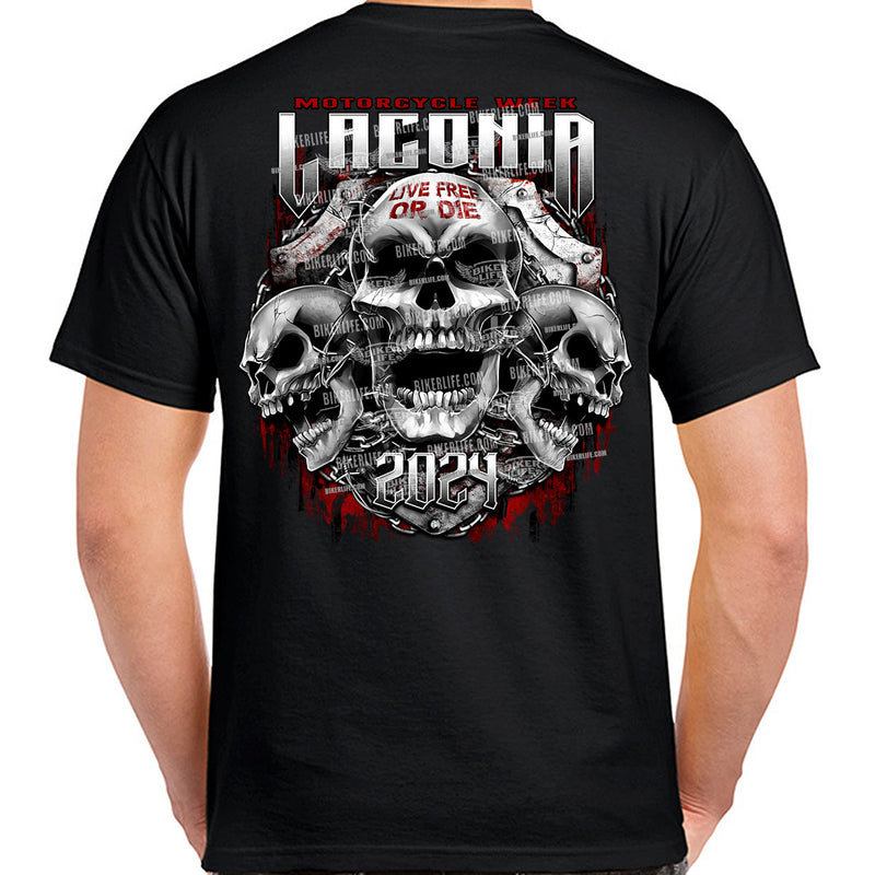 2024 Laconia Motorcycle Week Chained Shield T-Shirt