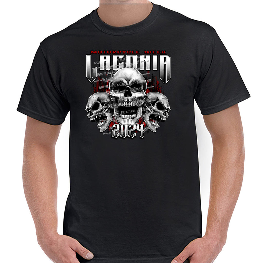 2024 Laconia Motorcycle Week Chained Shield T-Shirt