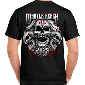 2024 Myrtle Beach Bike Rally Chained Shield T-Shirt