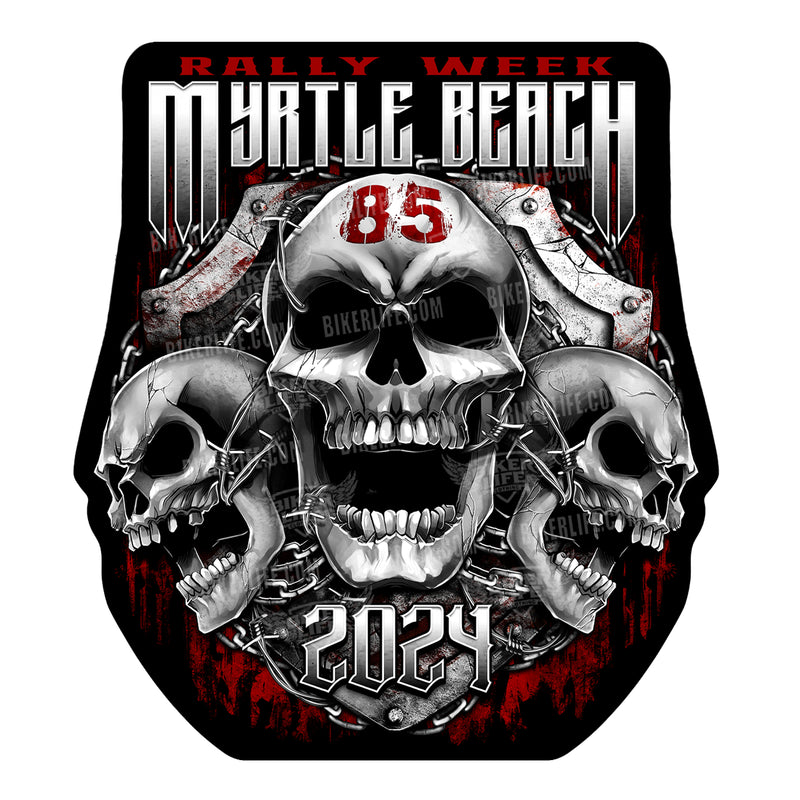 2024 Myrtle Beach Bike Rally Chained Shield Sticker