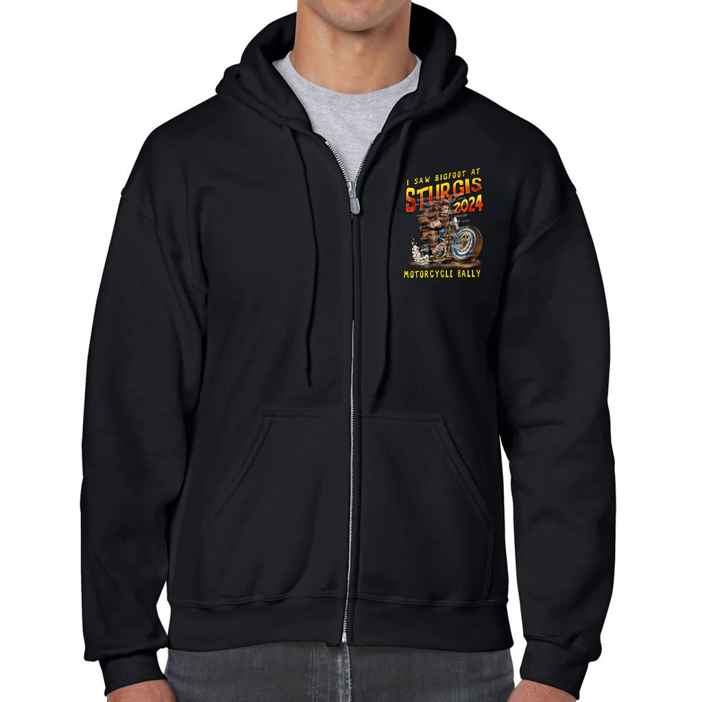 2024 Sturgis Motorcycle Rally Bigfoot Zip-Up Hoodie