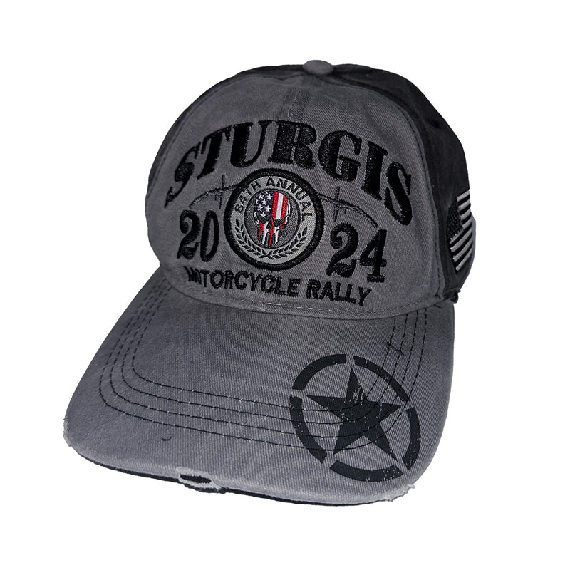 2024 Sturgis Motorcycle Rally Punisher Retro Zero Hat