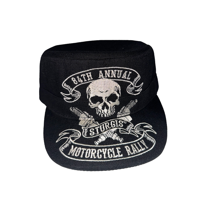 2024 Sturgis Motorcycle Rally Ribbon Piston Skull Conductor Cap / Hat