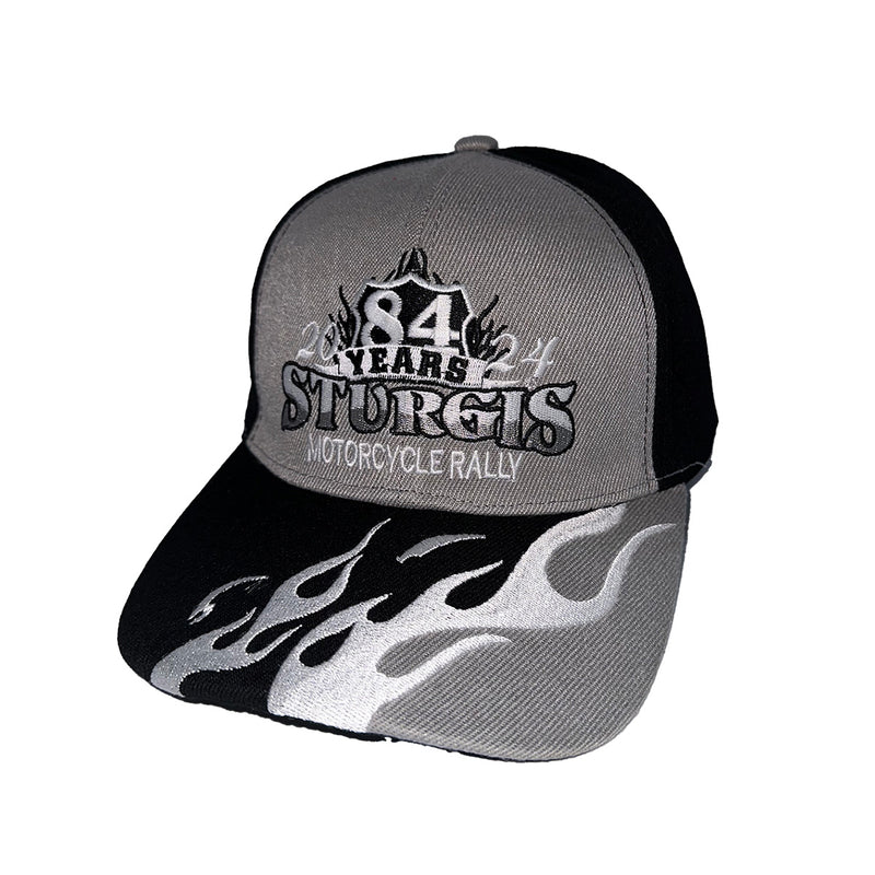 2024 Sturgis Motorcycle Rally Chrome Flame Hat