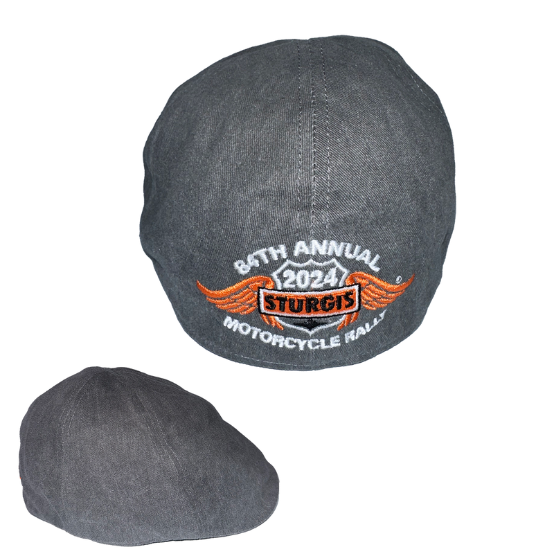 2024 Sturgis Motorcycle Rally Newsboy Embroidered Cap