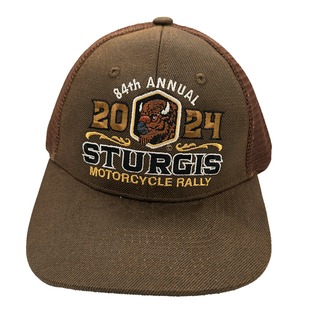 2024 Sturgis Motorcycle Rally 84th Anniversary Buffalo Trucker Hat