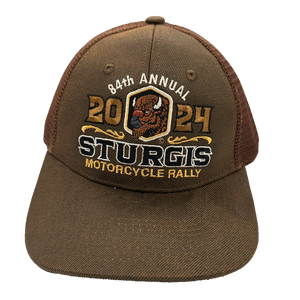 2024 Sturgis Motorcycle Rally 84th Anniversary Buffalo Trucker Hat