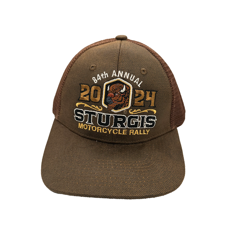 2024 Sturgis Motorcycle Rally 84th Anniversary Buffalo Trucker Hat