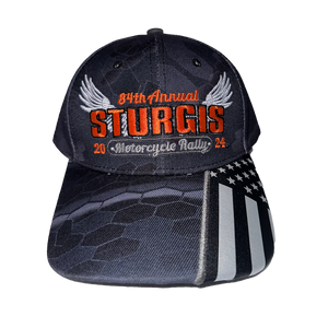 2024 Sturgis Motorcycle Rally Hexa Grid Wings Hat