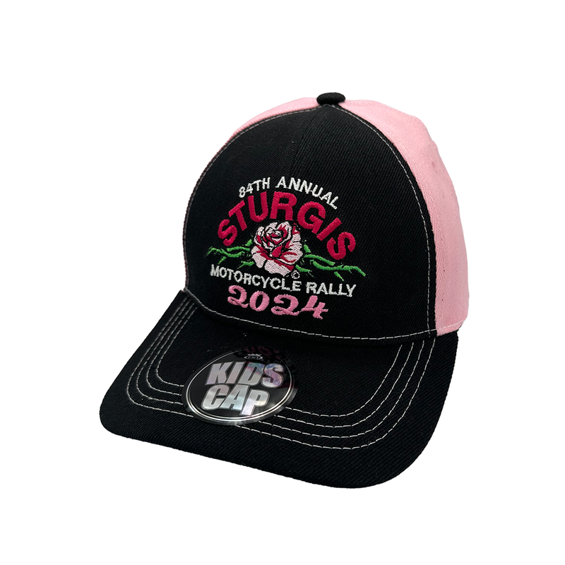 Kids 2024 Sturgis Motorcycle Rally Rose Vine Hat