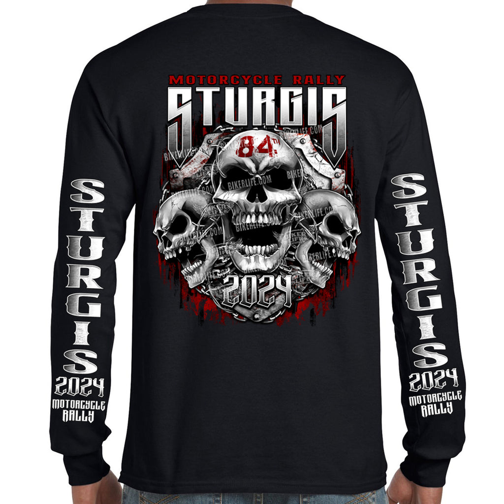 2024 Sturgis Motorcycle Rally Chained Shield Long Sleeve