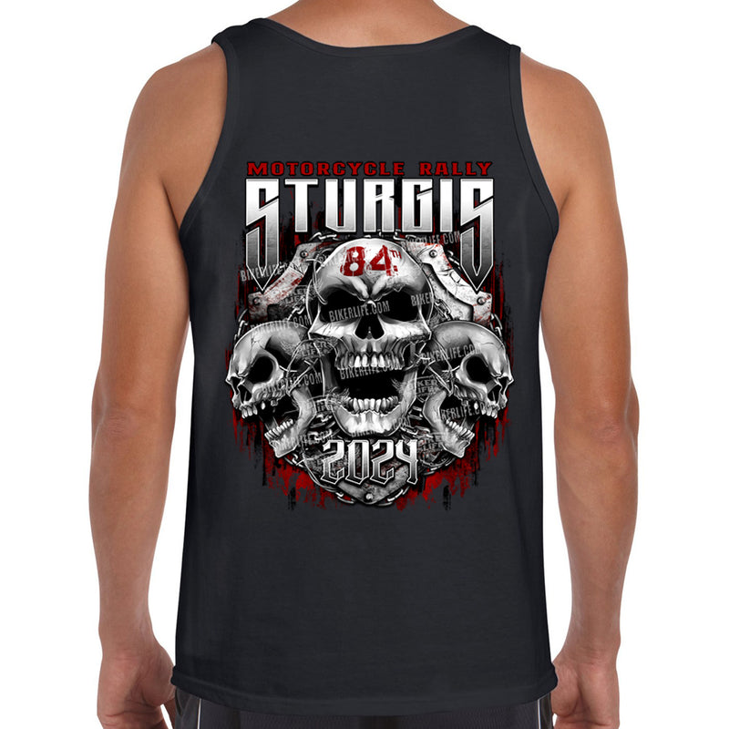 2024 Sturgis Motorcycle Rally Chained Shield Tank Top