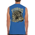 2024 Sturgis Motorcycle Rally Grunge & Chains Skull Wing Muscle Shirt