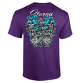 Ladies 2024 Sturgis Motorcycle Rally Rose Skull Wings T-Shirt