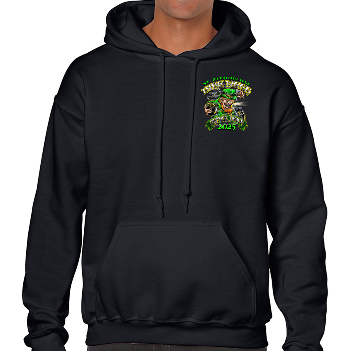 2025 Bike Week Daytona Beach Fiery Leprechaun Pullover Hoodie 2025 Bike Week Daytona Beach Fiery Leprechaun Pullover Hoodie