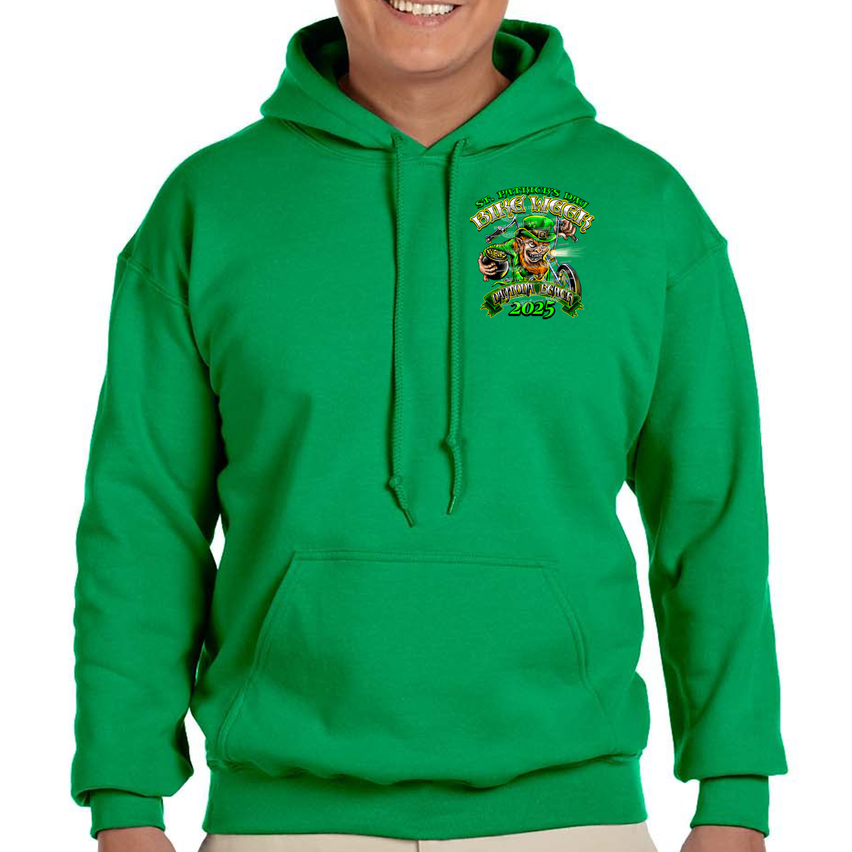 2025 Bike Week Daytona Beach Fiery Leprechaun Pullover Hoodie 2025 Bike Week Daytona Beach Fiery Leprechaun Pullover Hoodie