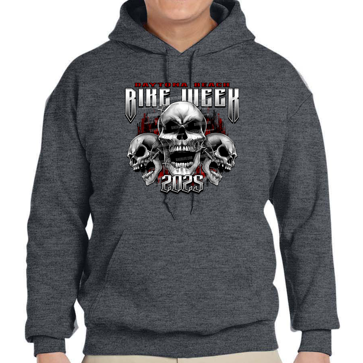 2025 Bike Week Daytona Beach Chained Shield Pullover Hoodie 2025 Bike Week Daytona Beach Chained Shield Pullover Hoodie
