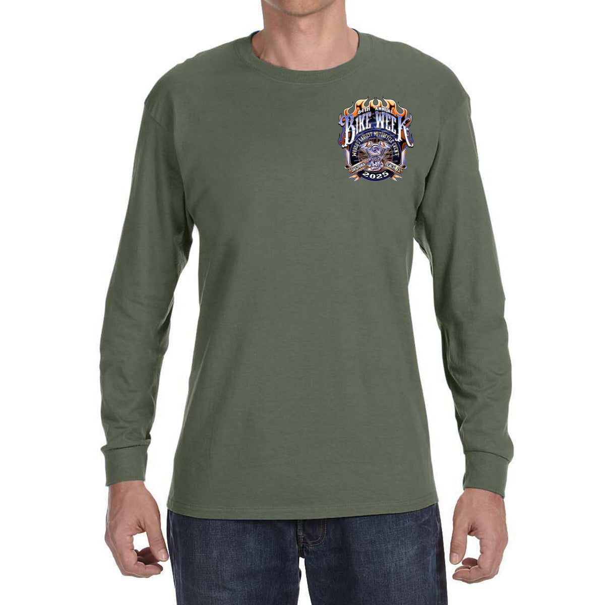 2025 Bike Week Daytona Beach Official Logo Long Sleeve – BIKER