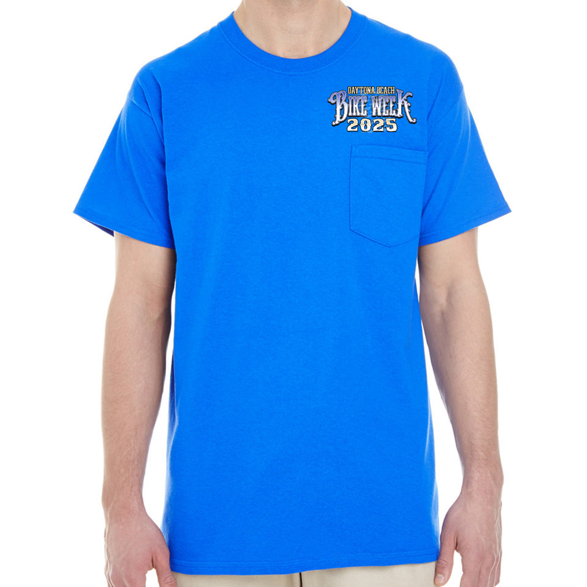 2025 Bike Week Daytona Beach Official Logo Pocket T-Shirt – BIKER