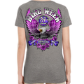 Ladies 2025 Bike Week Daytona Beach Pink Eagle Scoop Neck Shirt