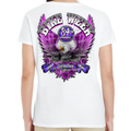 Ladies 2025 Bike Week Daytona Beach Pink Eagle Scoop Neck Shirt