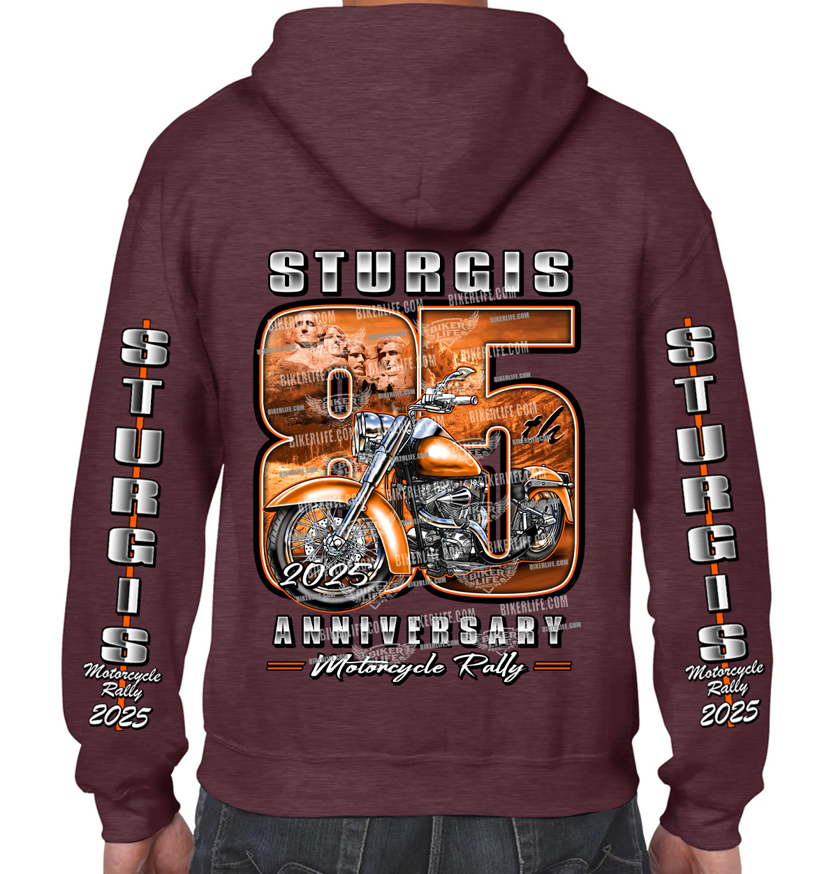 Zip-up Hoodie 2025 Sturgis Motorcycle Rally 85th Scene Limited