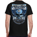 T-Shirt 2025 Sturgis Motorcycle Rally Blue Winged Skull