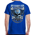 T-Shirt 2025 Sturgis Motorcycle Rally Blue Winged Skull