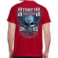 T-Shirt 2025 Sturgis Motorcycle Rally Blue Winged Skull