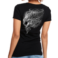 V-Neck Shirt Ladies Jr. Cut 2025 Sturgis Motorcycle Rally Smokin' Skull