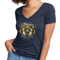 V-Neck Shirt Ladies Jr. Cut 2025 Sturgis Motorcycle Rally Butterfly