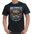 T-Shirt 2026 Biketoberfest Daytona Beach Blue and Red Engine (Front Print)