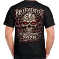 T-Shirt 2026 Biketoberfest Daytona Beach Barbed Skull