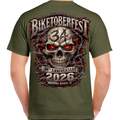 T-Shirt 2026 Biketoberfest Daytona Beach Barbed Skull