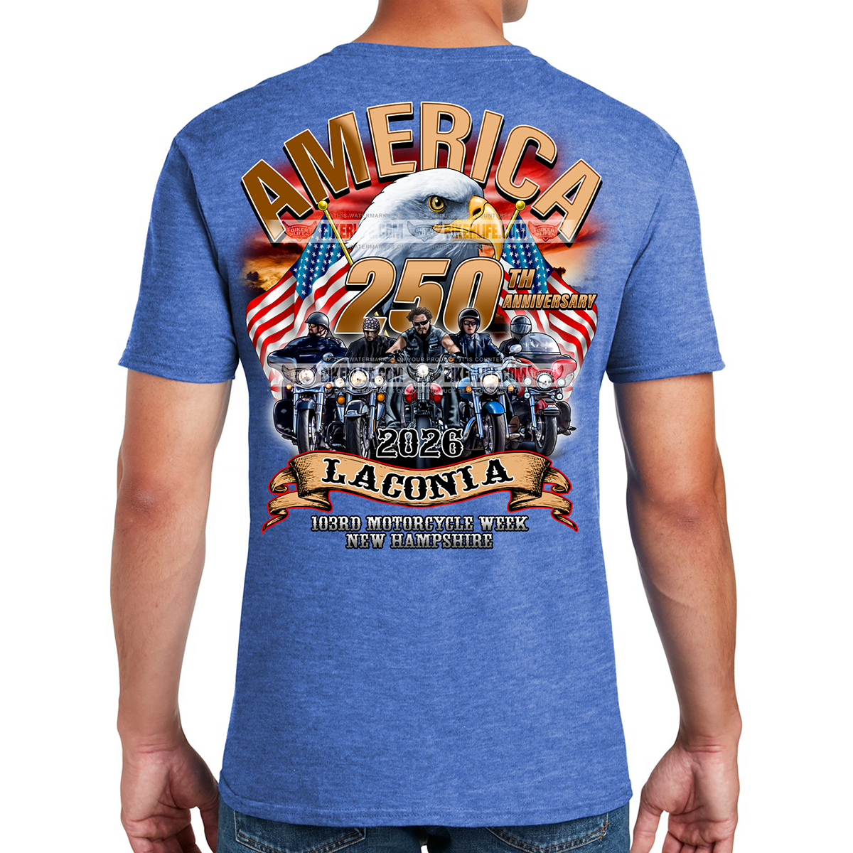 T-Shirt 2026 Laconia Motorcycle Week America Strong – BIKER LIFE