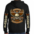 Zip-up Hoodie 2026 Sturgis Motorcycle Rally Skull Banners