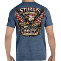 T-Shirt 2027 Sturgis Motorcycle Rally Stars and Stripes Eagle