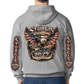 Zip-up Hoodie 2027 Sturgis Motorcycle Rally Stars and Stripes Eagle
