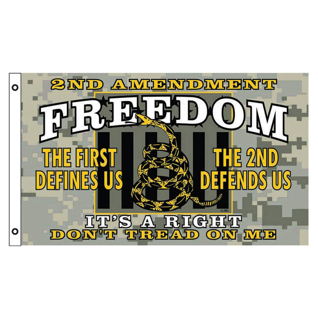 Second Amendment Freedom Camo Flag