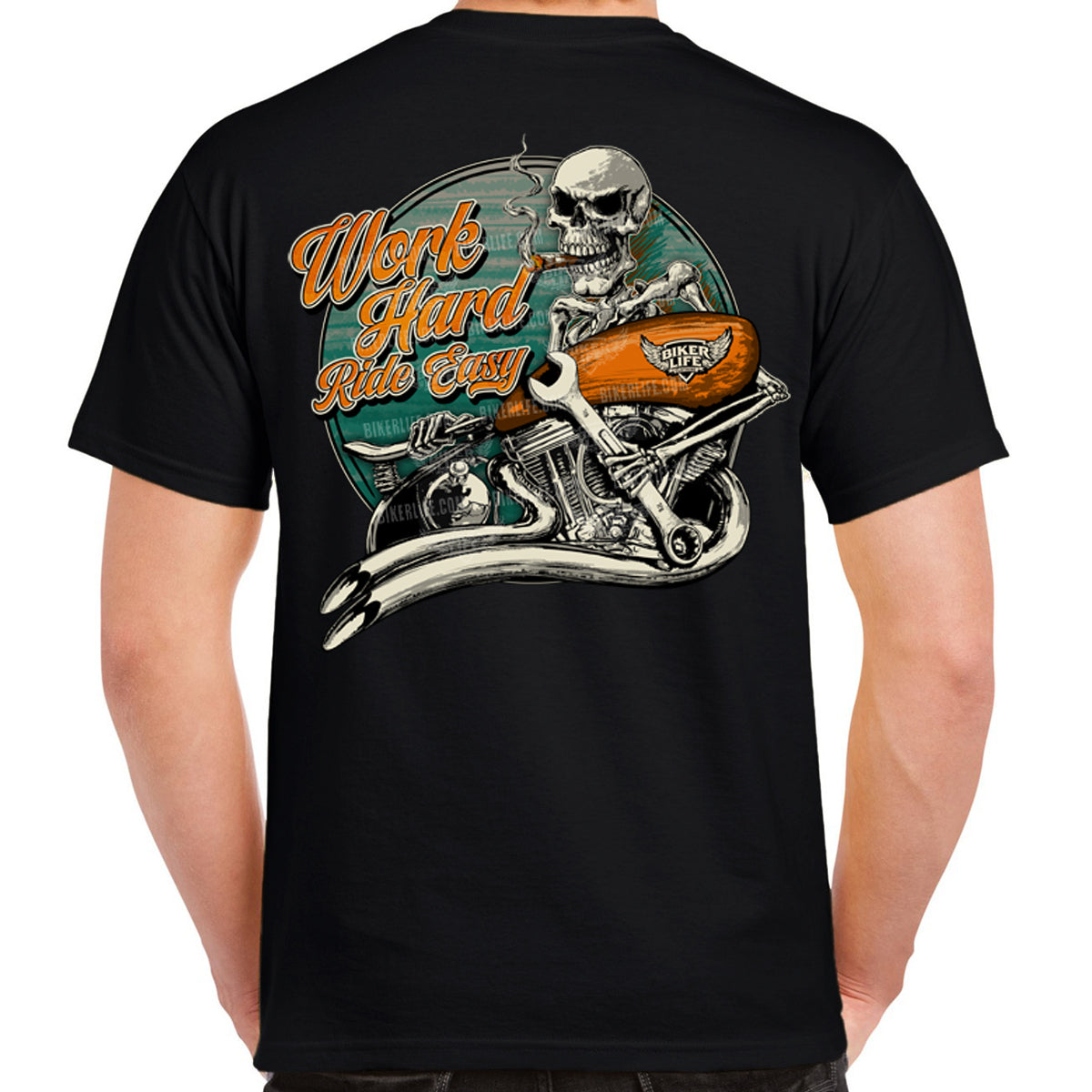 Work Hard Ride Easy T-Shirt – BIKER LIFE CLOTHING