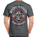 Ride Loud Ride Proud Skull Shield T-Shirt