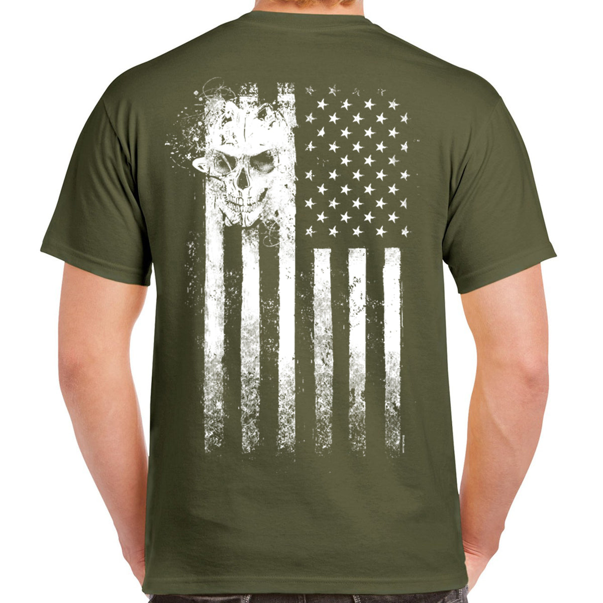 Skull flag t shirt top