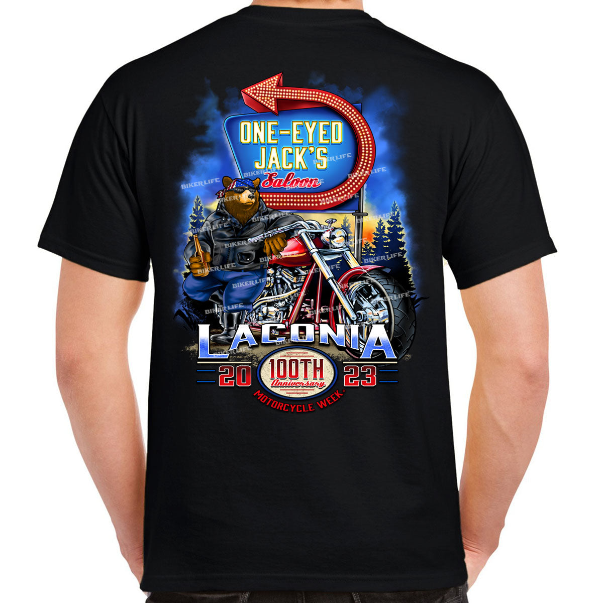 2023 Laconia Motorcycle Week 100 Years Finish Line T-Shirt – Biker Life  Clothing