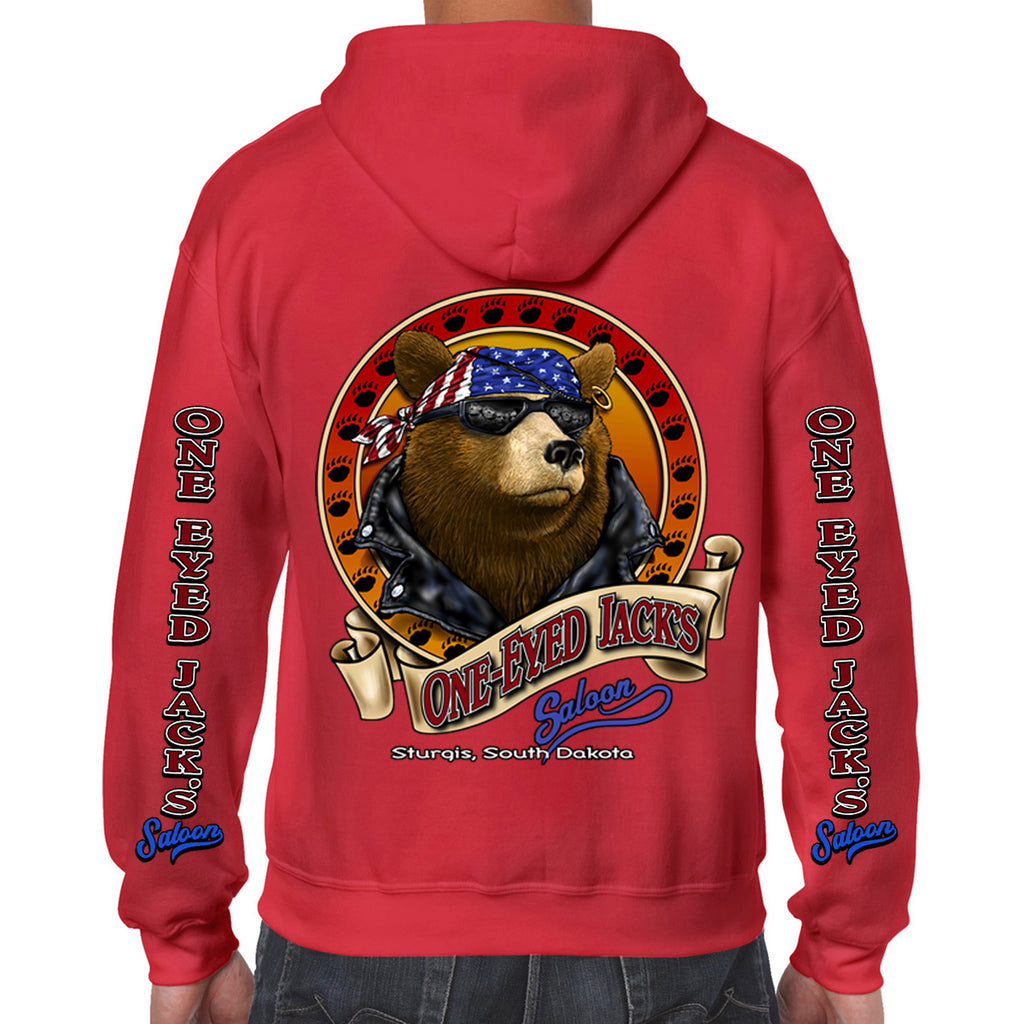 One Eyed Jack's Saloon Cool Bear Pullover Hoodie