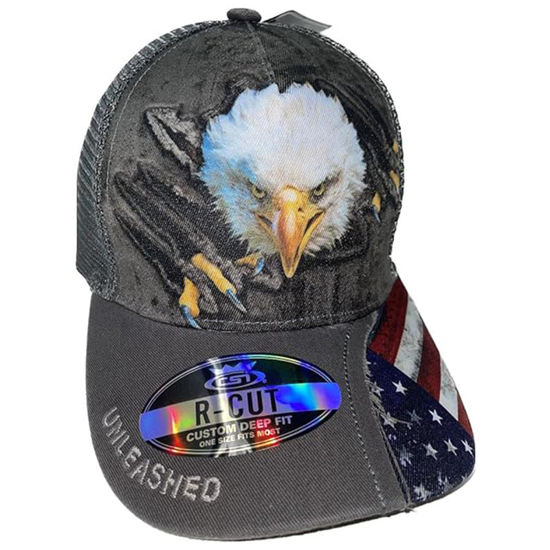 Unleashed Bald Eagle Patriotic Hat