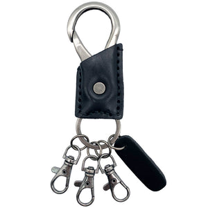 Stainless Steel Leather Multiple Hook Key Holder